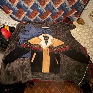 Stylish Black and Tan Bomber Jacket